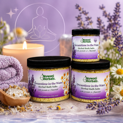 Dreamtime Herbal Bath Salts – Lavender & Chamomile Relaxation Soak