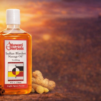 Indian Blanket Massage Oil (8oz) – Warming Herbal Body Oil