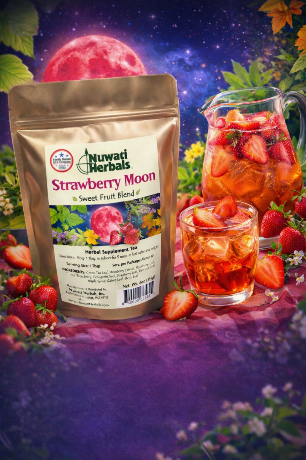 Strawberry Moon Tea | Strawberry Herbal Tea Blend
