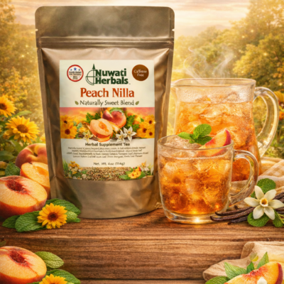 Peach Vanilla Herbal Tea (Caffeine-Free)