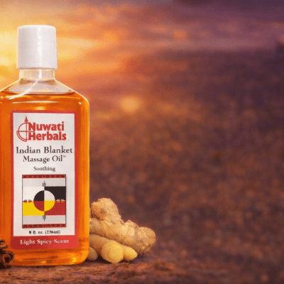 Indian Blanket Massage Oil (8oz) – Warming Herbal Body Oil